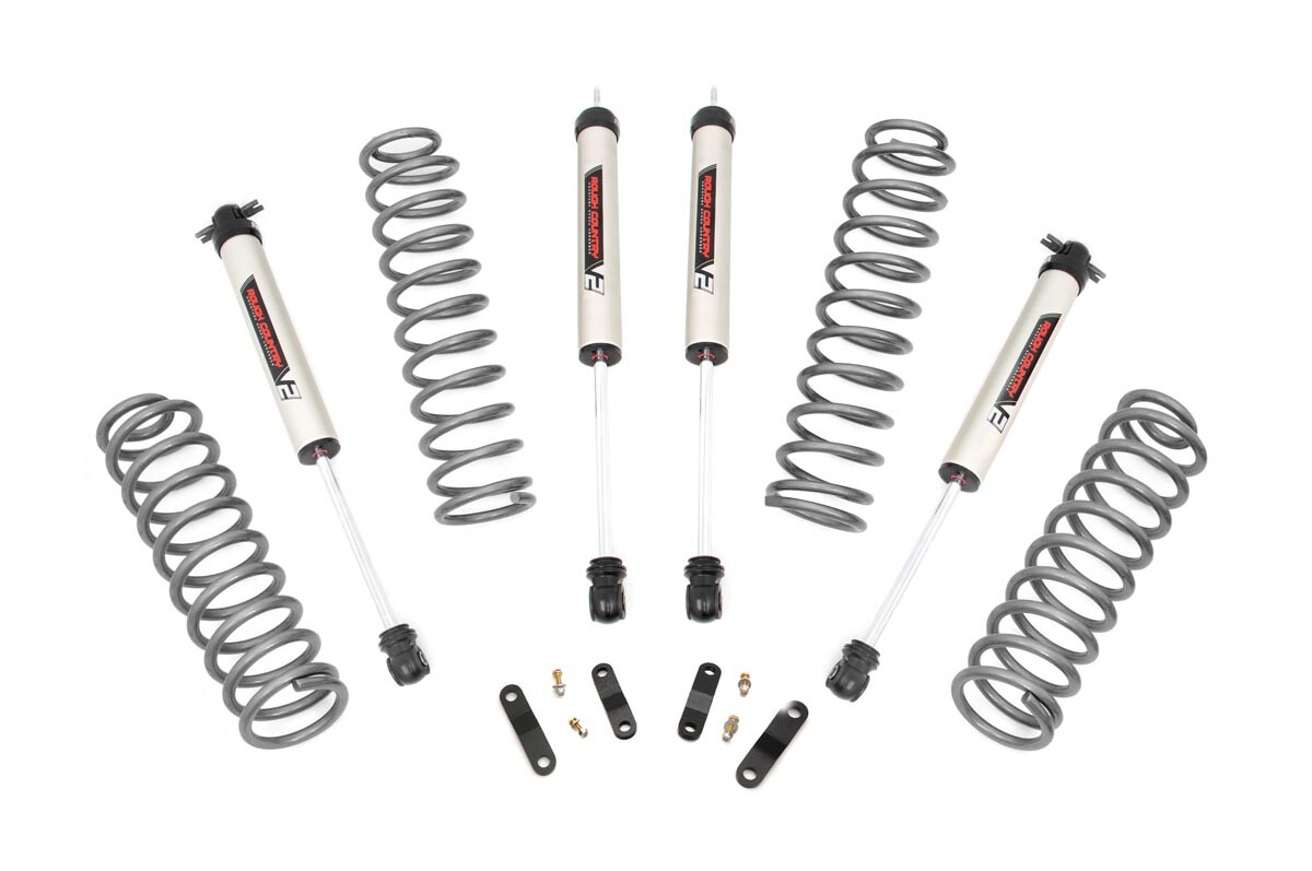 Rough Country 2.5 Inch Jeep Suspension Lift Kit For 07-18 Wrangler JK 4WD (V2 MONOTUBE)