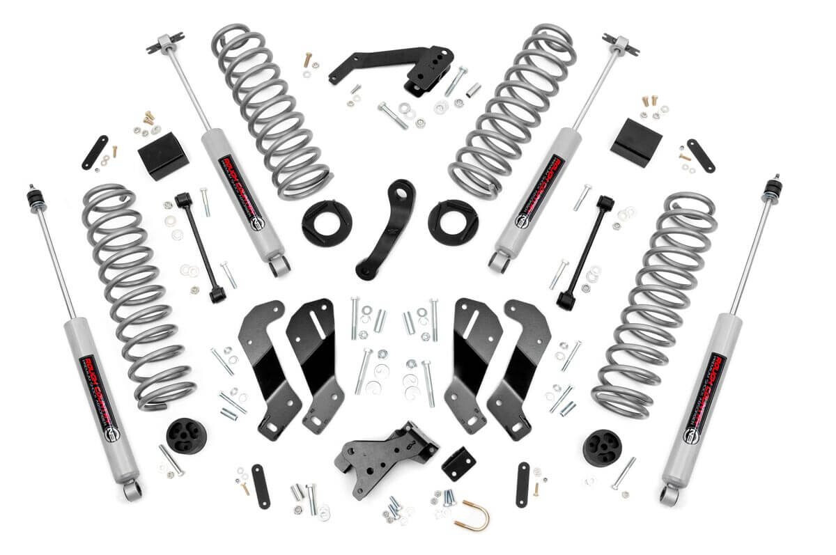Rough Country 3.5 Inch Jeep Suspension Lift Kit Control Arm Drop For 07-18 Wrangler JK