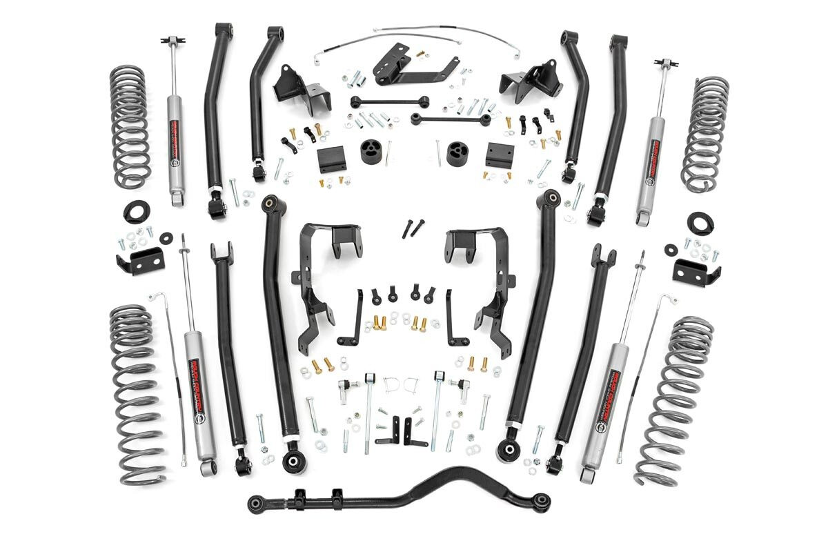 Rough Country 4 Inch Jeep Long Arm Suspension Lift Kit  For 07-18 Wrangler JK