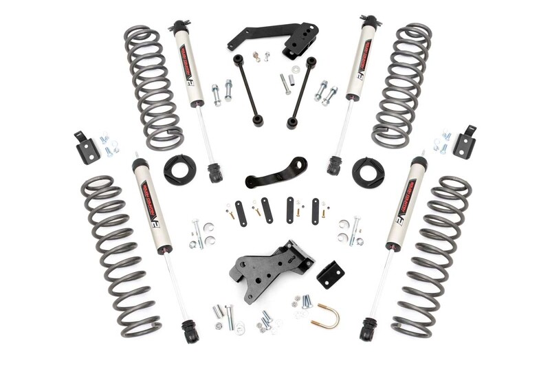 Rough Country 4 Inch Jeep Suspension Lift Kit (V2 Monotube Shocks) For 07-18 Wrangler JK