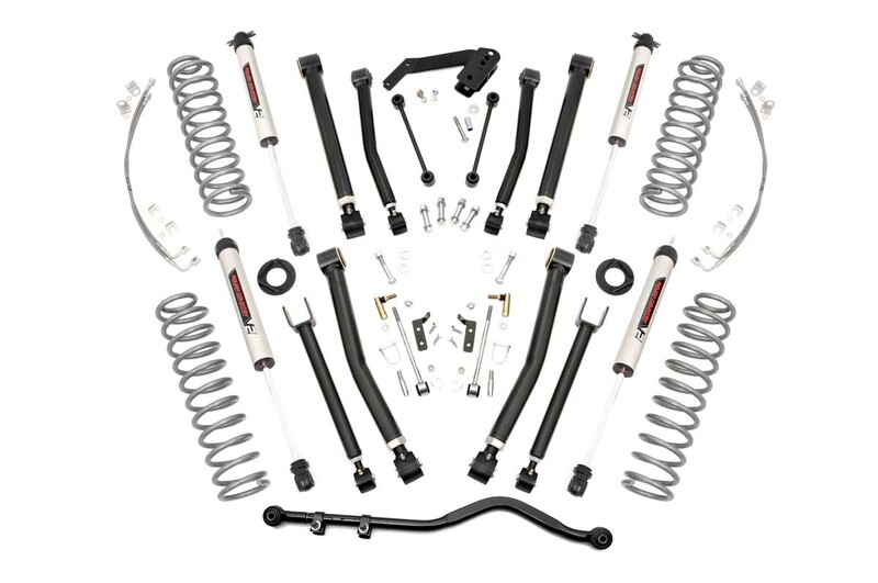 Rough Country 4 Inch Jeep X-Series Suspension Lift Kit (V2 Monotube Shocks) For 07-18 Wrangler JK