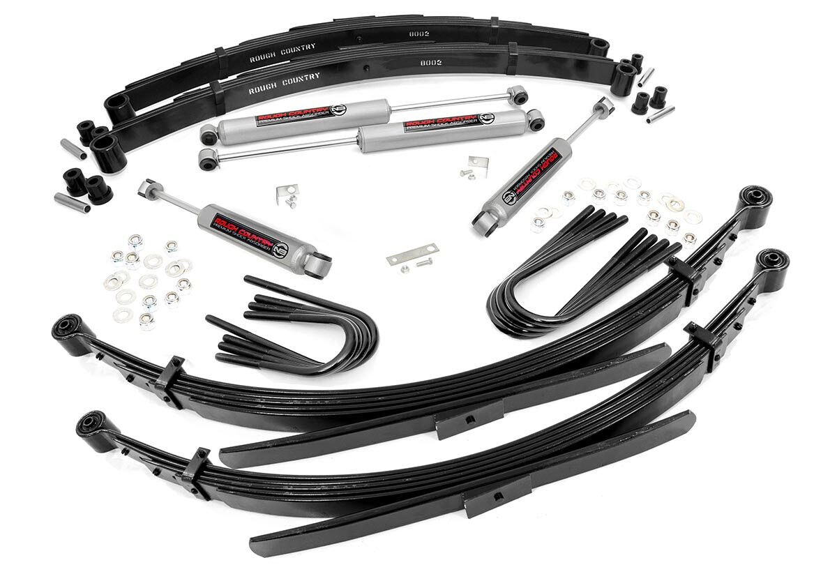 Rough Country 2 Inch GMC Suspension Lift System With (52 Inch Rear Leaf Springs) 4WD