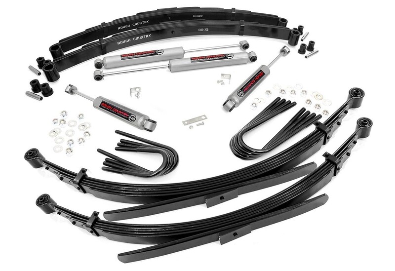 Rough Country 2 Inch GMC Suspension Lift System With (52 Inch Rear Leaf Springs) 4WD
