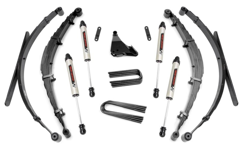 Rough Country 4" Ford Suspension Lift System For (99-04 F-250/350 Super Duty 4WD) With V2 Monotube Shocks