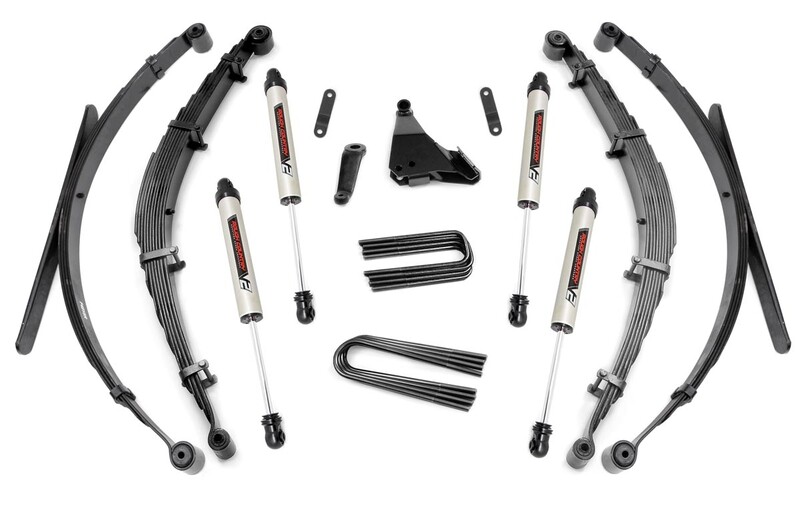 Rough Country 6" Ford Suspension Lift System For (99-04 F-250/350 Super Duty 4WD) With V2 Monotube Shocks