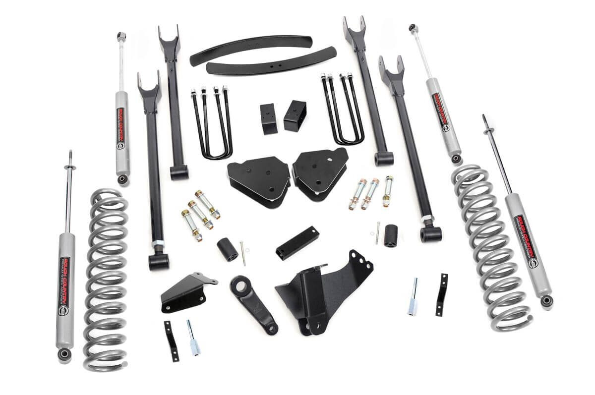 Rough Country 6" Ford 4-Link Suspension Lift Kit For (05-07 F-250/350 4WD GAS)