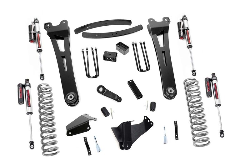 Rough Country 6" Ford Suspension Lift Kit/Radius Arms For (05-07 F-250/F350 4WD GAS) With Vertex Reservoir Shocks
