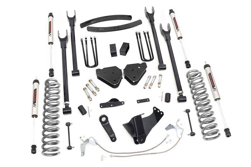 Rough Country 6" Ford Suspension Lift Kit/ 4-Link (08-10 F-250/F350 4WD DIESEL) With V2 Monotube Shocks