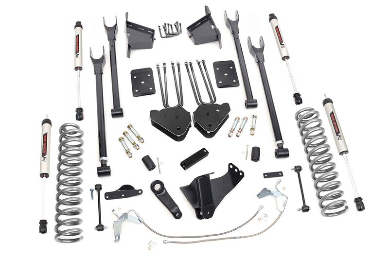 Rough Country 8" Ford Suspension Lift Kit 4-Link (08-10 F-250/F350 4WD)With V2 Monotube Shocks