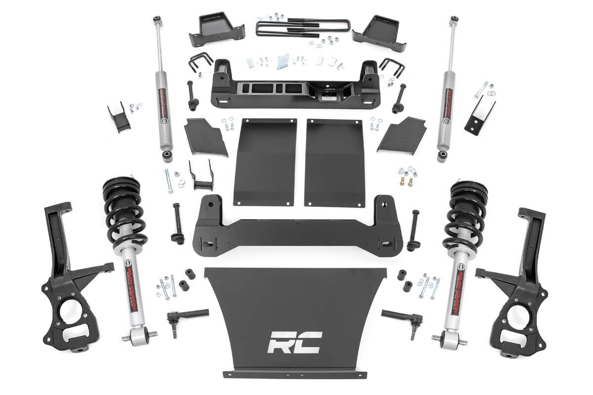 Rough Country 4"Lift Kit AT4/Trailboss | Chevy/GMC 1500 2WD/4WD (19-24)/Silverado 1500 (19-24)