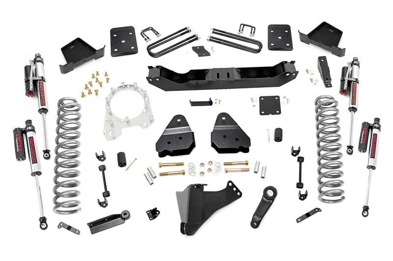 Rough Country 4.5" Ford Suspension Lift Kit (17-22 F-250/F350 4WD DIESEL) 3.5in Axle Diameter With Vertex Reservoir Upgrade