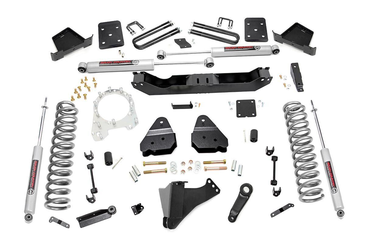 Rough Country 4.5" Ford Suspension Lift Kit (17-22 F-250/F350 4WD DIESEL) 4in Axle Diameter