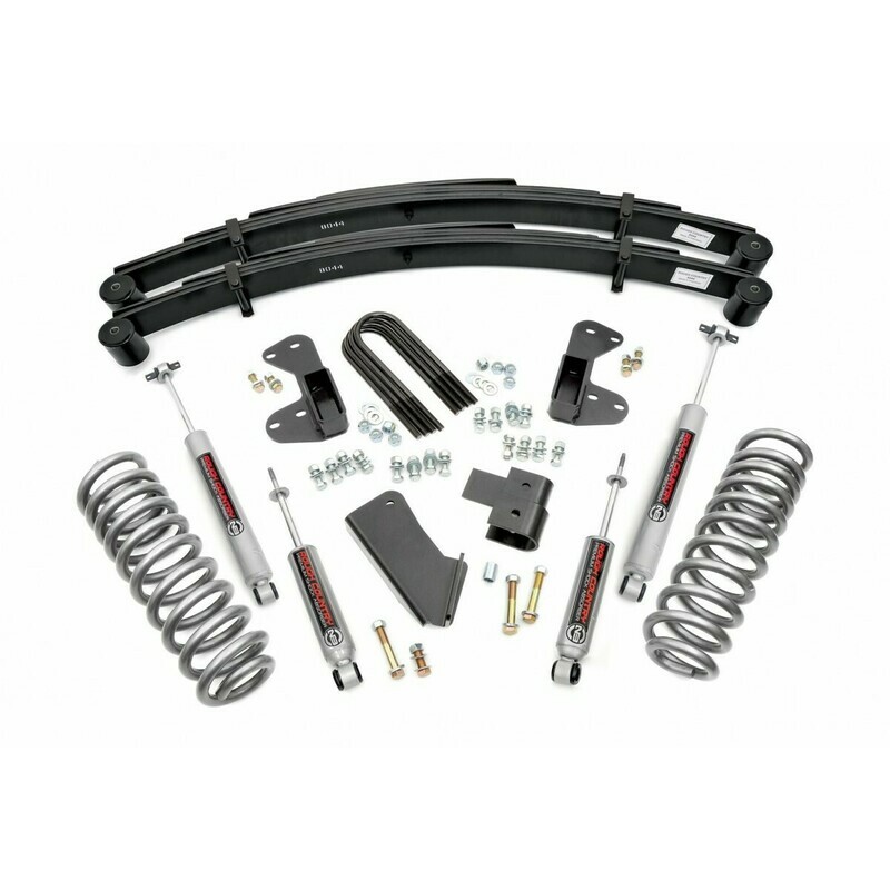Rough Country 2.5" Ford Suspension Lift Kit (80-96 F-150 4WD) With Leaf Springs