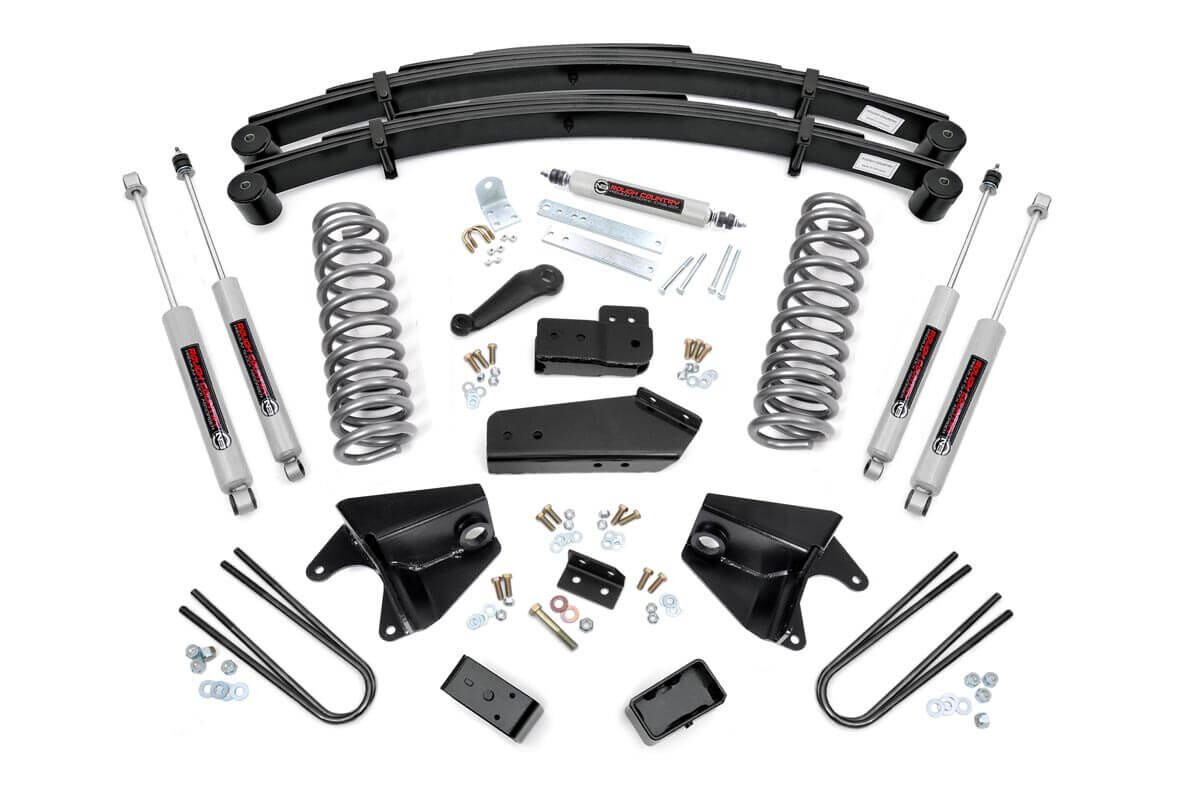 Rough Country 6" Ford Suspension Lift Kit (80-96 F-150/Bronco 4WD) With Leaf Springs