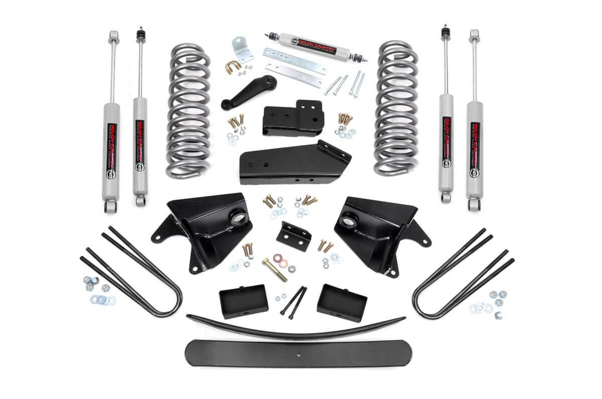 Rough Country 6" Ford Suspension Lift Kit (80-96 F-150/Bronco 4WD) With Lift Blocks