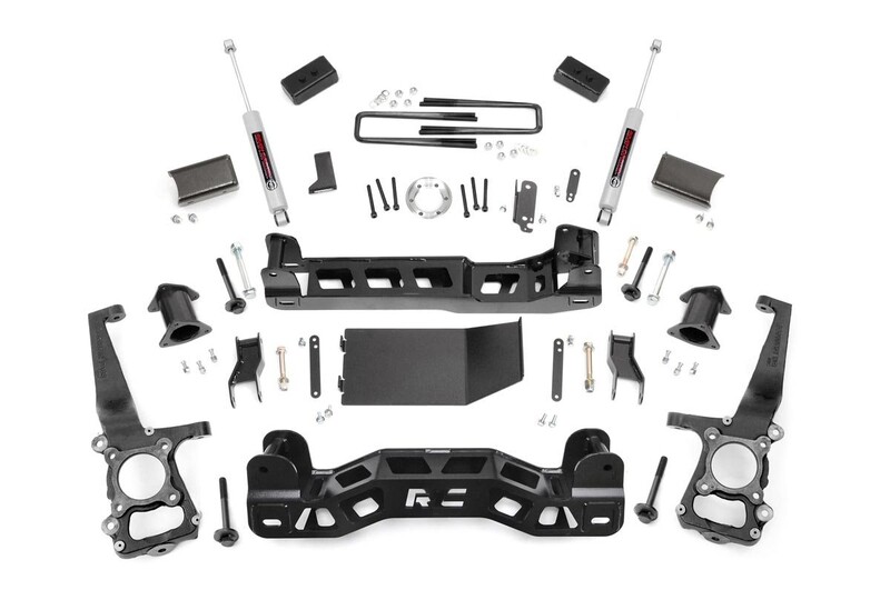 Rough Country 4" Ford Suspension Lift Kit (09-10 F-150 4WD) With Strut Spacer