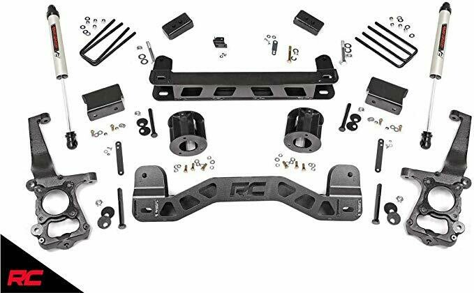 Rough Country 4" Ford Suspension Lift Kit (15-20 F-150 2WD) With V2 Monotube Shocks