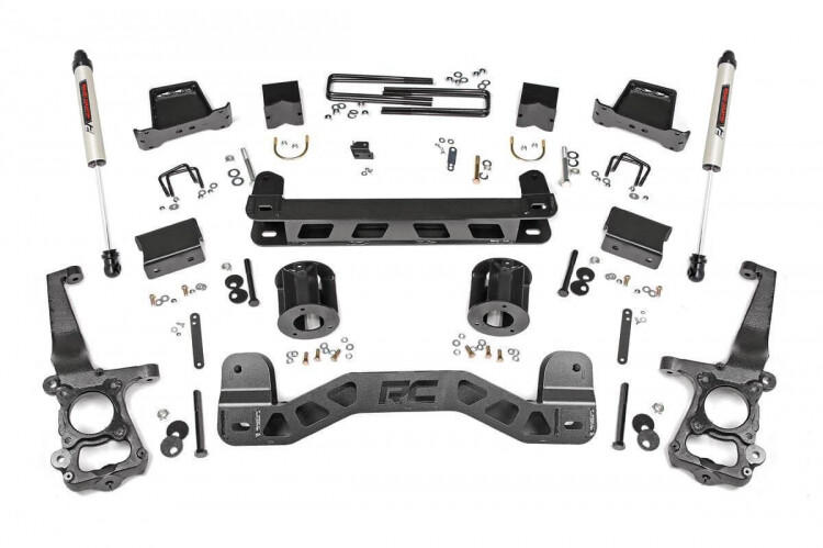 Rough Country 6" Ford Suspension Lift Kit (15-20 F-150 2WD) With V2 Monotube Shocks