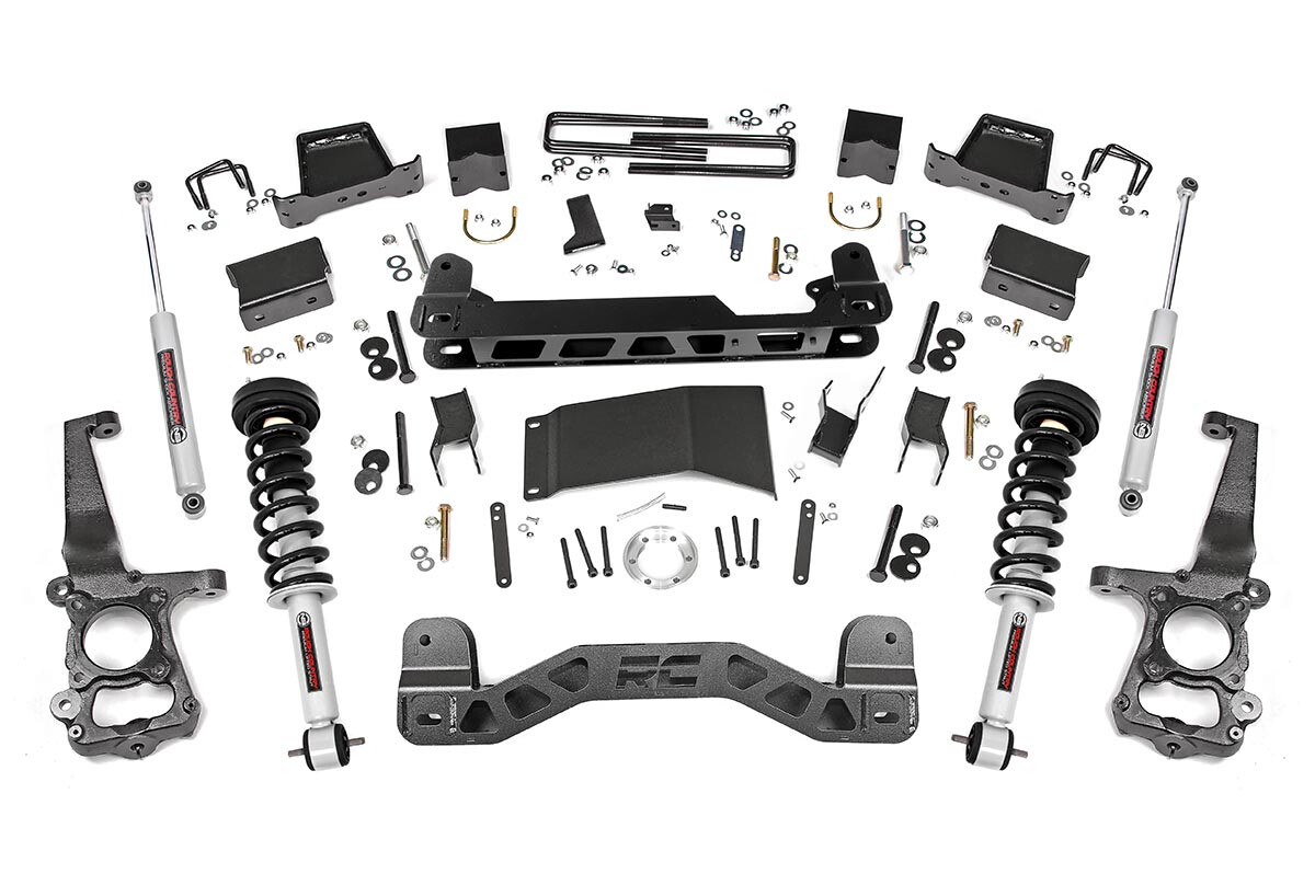 Rough Country 6" Ford Suspension Lift Kit (15-20 F-150 4WD) With Lifted Struts