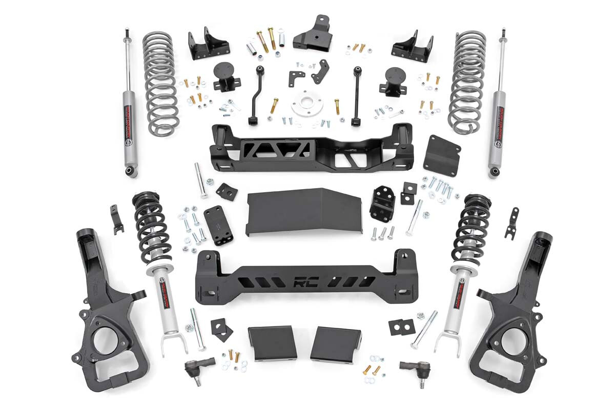 Rough Country 6" Ram Suspension Lift Kit (19-24) Ram 1500 4WD) With Lifted Struts & Rear Variable Rate Coils