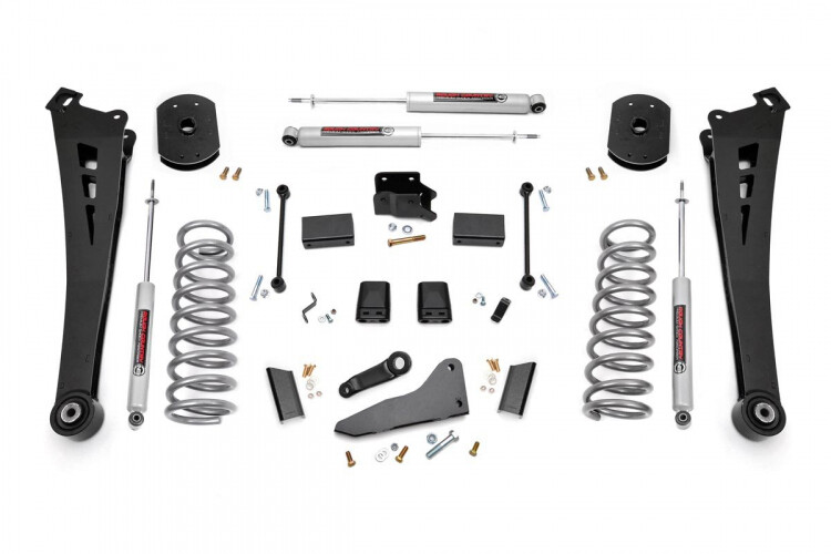 Rough Country 4.5" Dodge Lift Kit/Coil Springs/Radius Arms For (14-18 Ram Powerwagon 2500 4wd Gas)