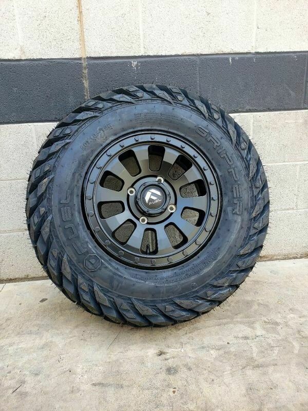 Fuel Tactic D630 15x7 4x137 38mm Satin Black Wheels & EFX Gripper 32x10R15 Dot Tires