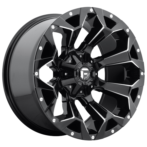 Fuel D576 Assault 17x9 6x135.00/6x139.70 Gloss Black Milled (-12mm) Wheel