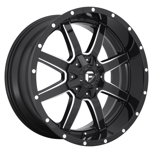 Fuel D610 Maverick 17x9 6x135.00/6x139.70 Gloss Black Milled (1mm) Wheel
