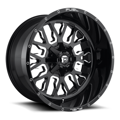 Fuel D611 Stroke 17x9 6x135.00/6x139.70 Gloss Black Milled (1mm) Wheel
