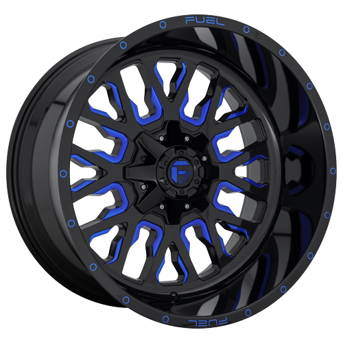 Fuel D645 Stroke 17x9 6x135.00/6x139.70 Gloss Black Blue Tinted Clear (1mm) Wheel