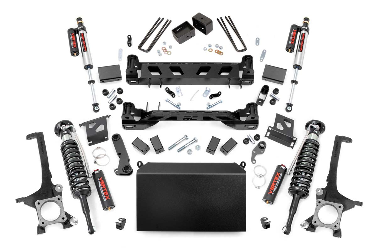 Rough Country 6" Toyota Suspension Lift Kit with Vertex Adjustable Shocks For 16-21 Tundra 4wd/2wd