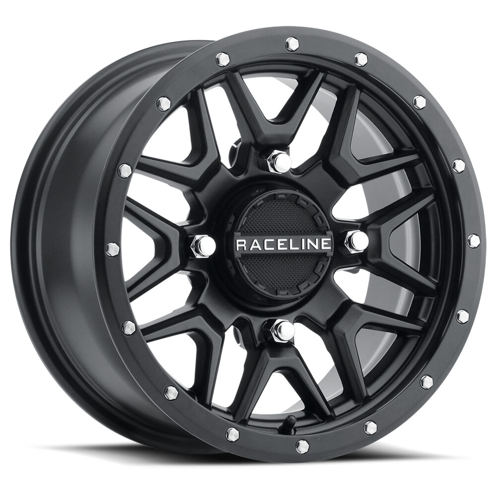 Raceline A94B Krank 15x7 4x137 +10 Non-Beadlock Satin Black Wheel
