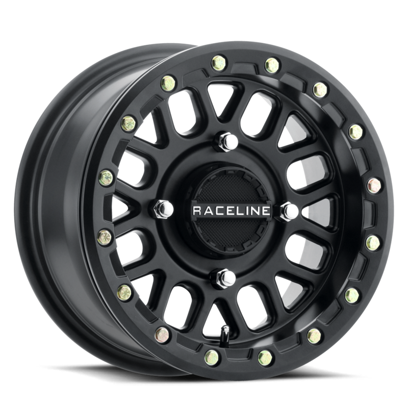 Raceline A93B Podium 15x6 4x137 +40 Beadlock Satin Black Wheel