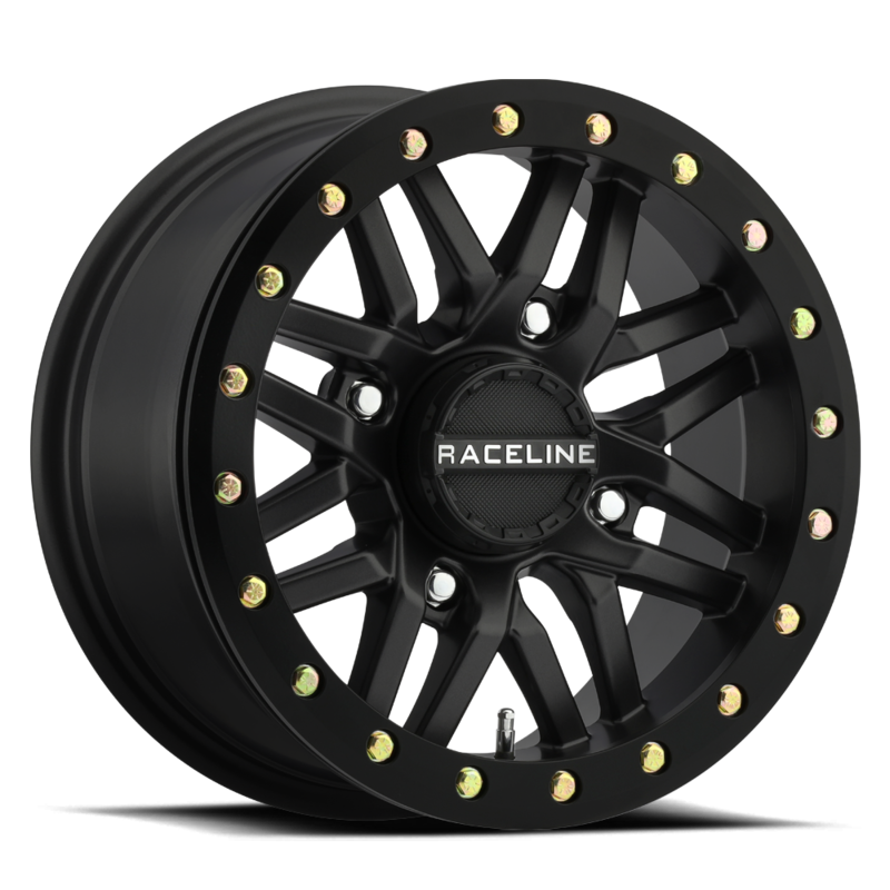 Raceline A91B Ryno 14x7 4x137 +10 Beadlock Satin Black Wheel