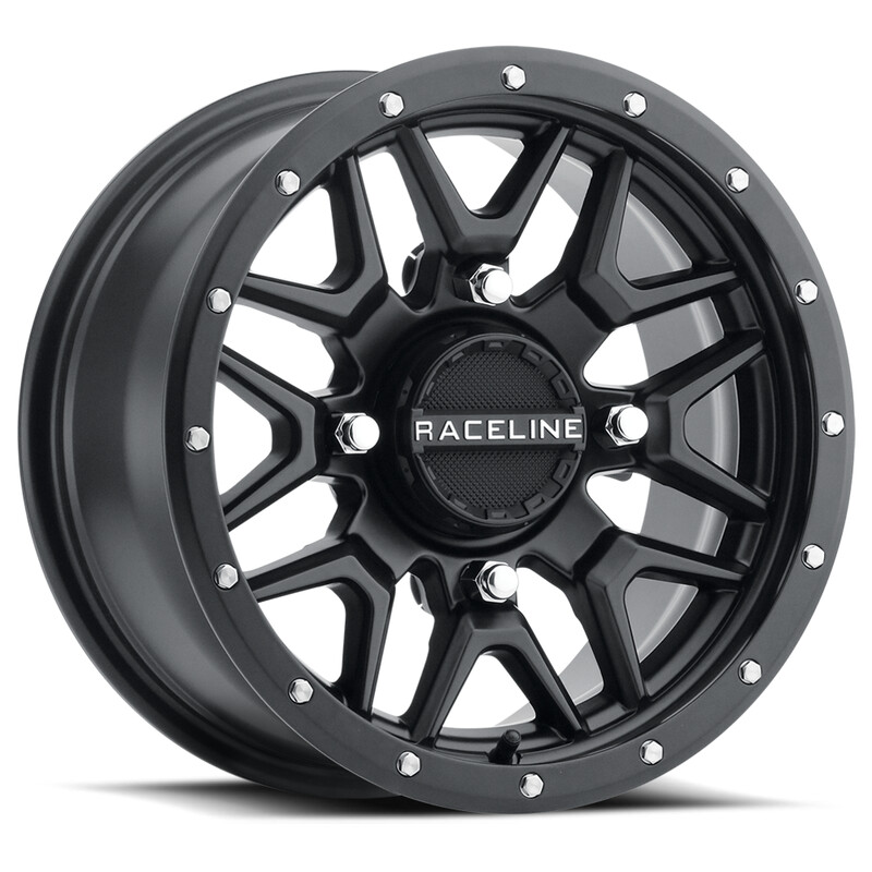 Raceline A94B Krank 15x7 4x156 +10 Non-Beadlock Satin Black Wheel