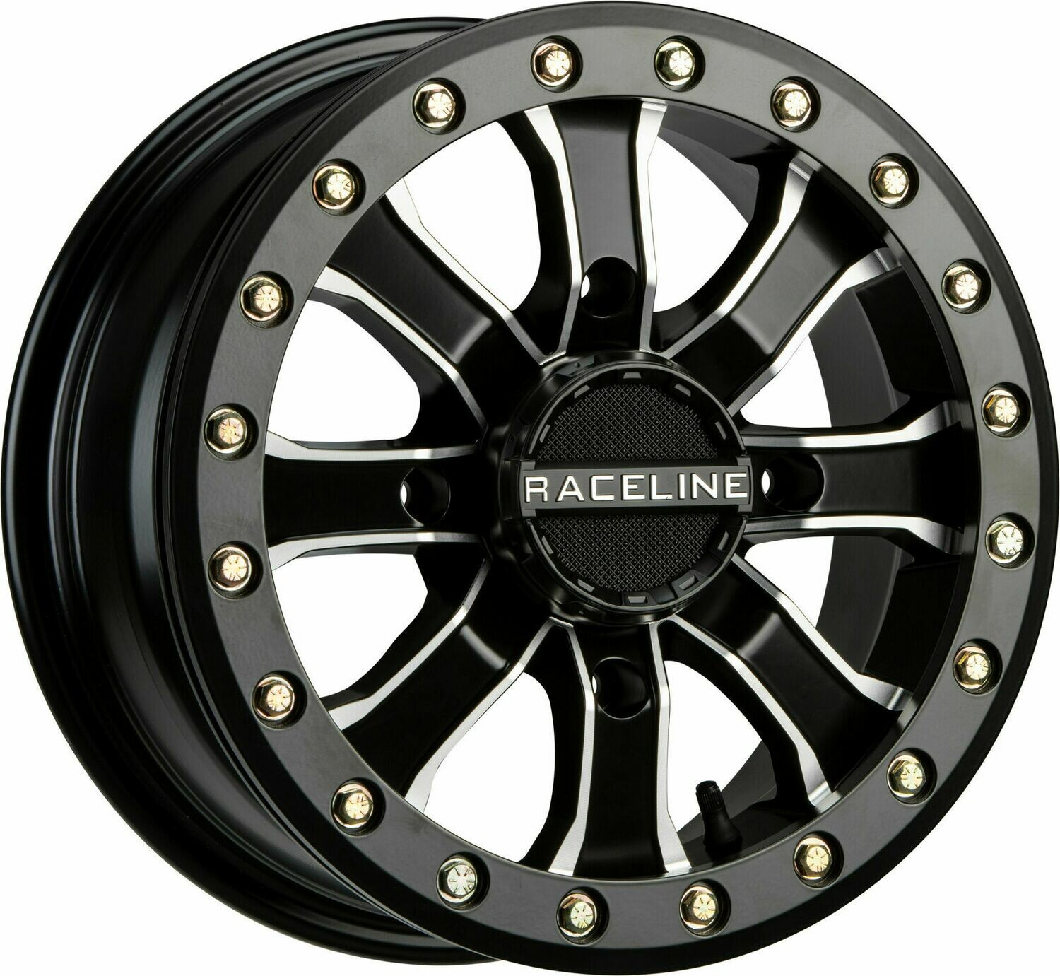Raceline A71MB Mamba 15x6  4x137 +40 Beadlock Black W/ Machined Wheel