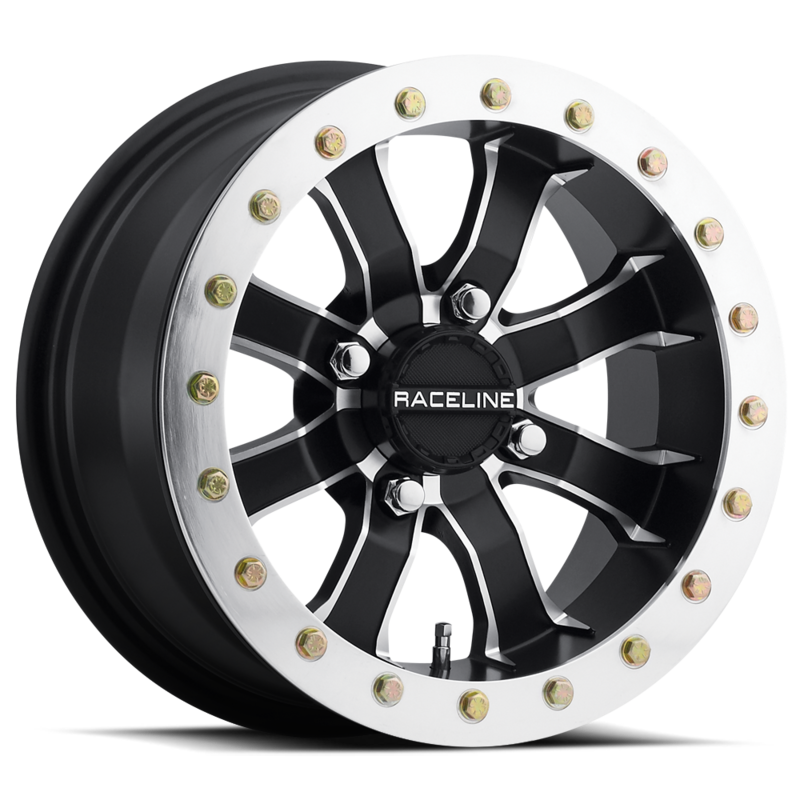 Raceline A71 Mamba 14x7 4x156 +30 Black  W/ Machined Wheel