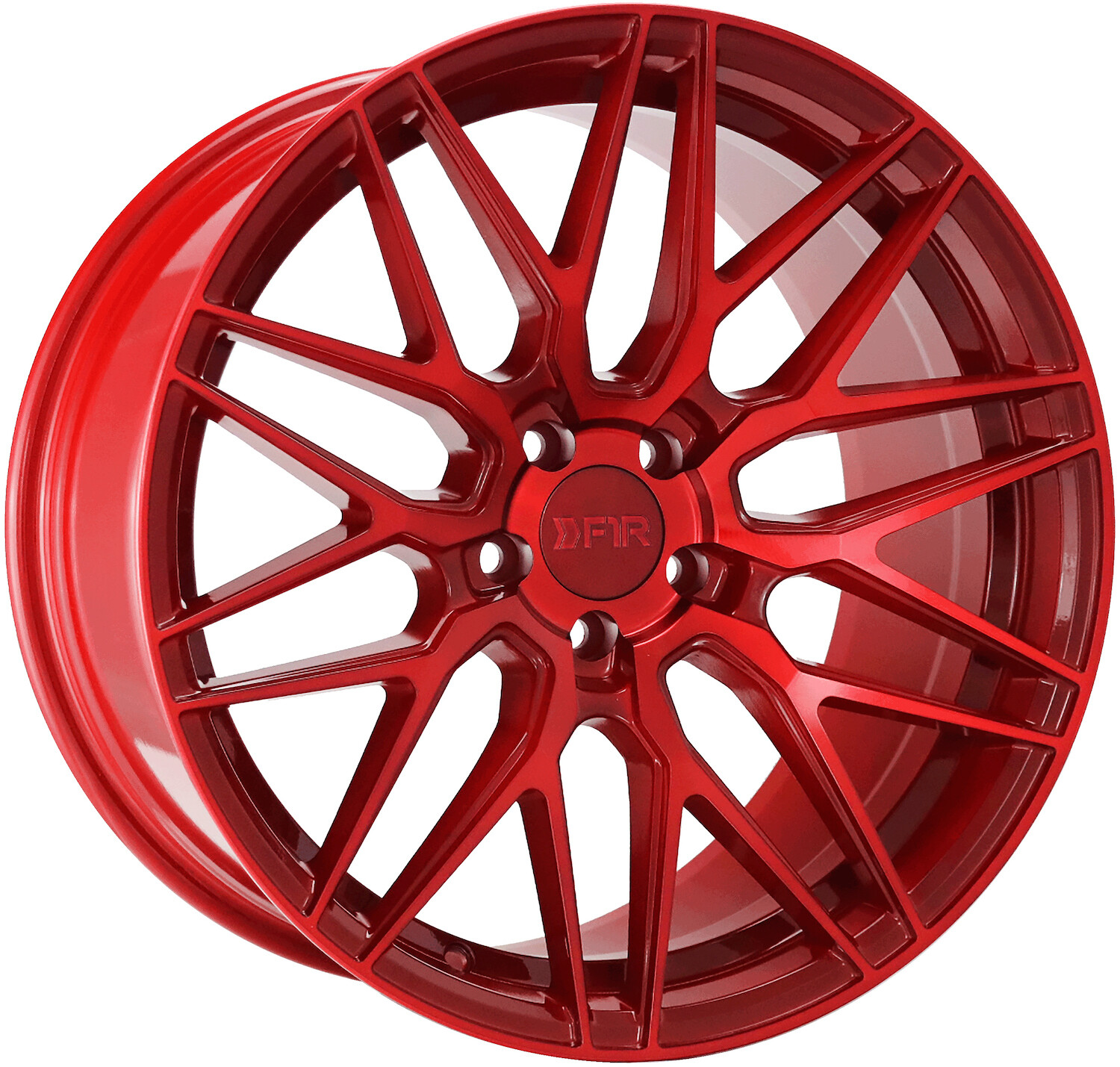 F1R F103 18x9.5  5x114.3 +38 Candy Red Wheel