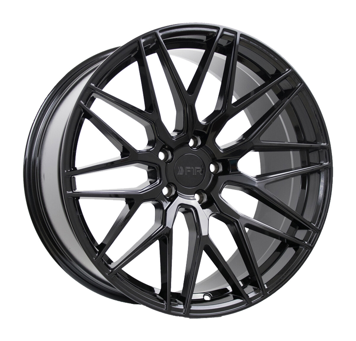 F1R F103 20x10 5x114.3 +38 Gloss Black Wheel
