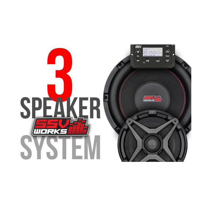 Polaris RZR XP1000 Complete SSV Works 3-Speaker Plug-&-Play Audio System