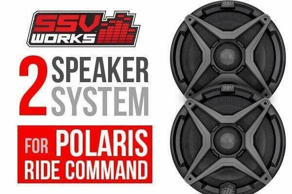 Polaris RZR XP1000 with Ride Command complete SSV Works 2 speaker Plug-and-Play system