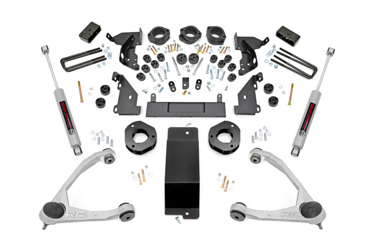 Rough Country 4.75" GMC Combo Lift Kit W/Forged Upper Control Arms For (14-16 1500 PU 4WD)