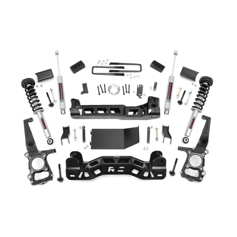 Rough Country 4" Ford Suspension Lift Kit (11-14 F-150 4WD) With Lifted Struts for 2014 Models