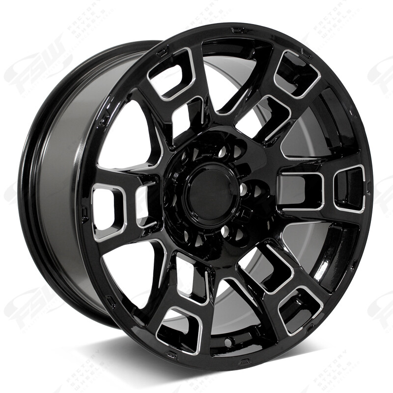TRD Flow Forged 4TR Pro Style 17X8.5 6X139.7 ET 0mm Gloss Black Milled (4PC) Wheels