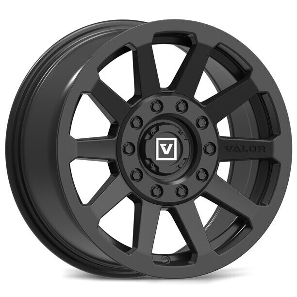 4-Valor Offroad V02 UTV 15x7 4x137 4x156 +20mm Satin Black Wheels