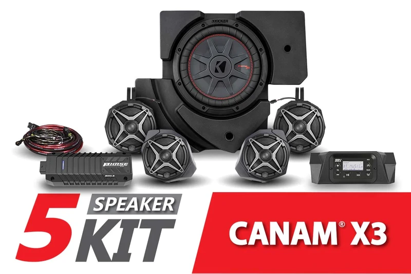 SSV Works Complete SSV 5-Speaker Plug-and-Play System For Can-am X3