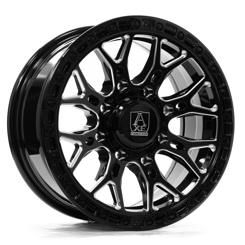 Axe Atlas 15x7 4x137 4x156 +10 Black Milled UTV Wheels