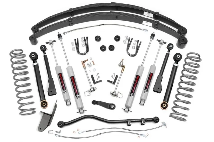 Rough Country 4.5 Inch Jeep Suspension Lift Kit W/RR Springs/X-Series For 84-01 Jeep Cherokee XJ  2/4WD