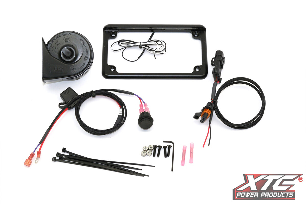 XTC 6" Led License Plate Frame With Plug & Play Power With Horn-RZRXP Kit