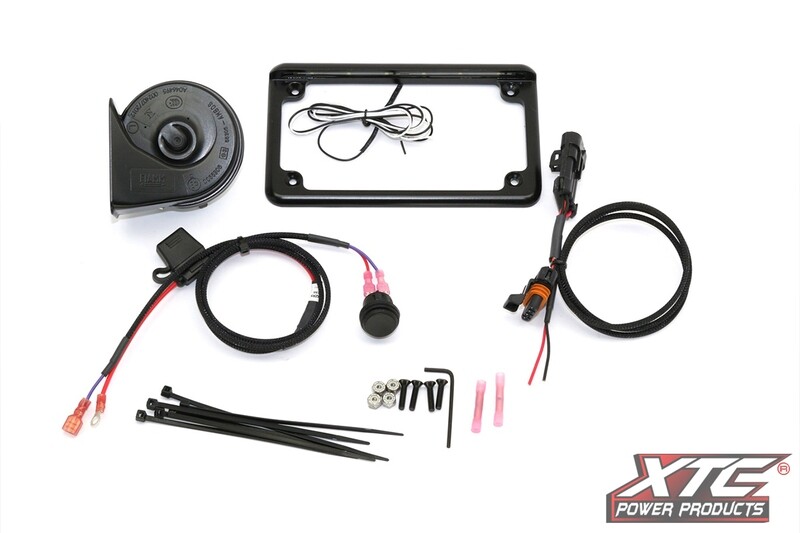 XTC 6" Led License Plate Frame With Plug & Play Power With Horn-RZRXP Kit